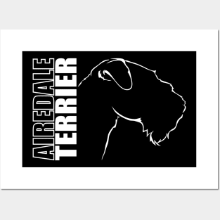 Airedale Terrier profile dog lover gift Posters and Art